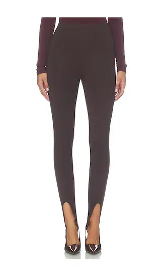 Faye Stirrup Legging in Chocolate Brown | Revolve Clothing (Global)