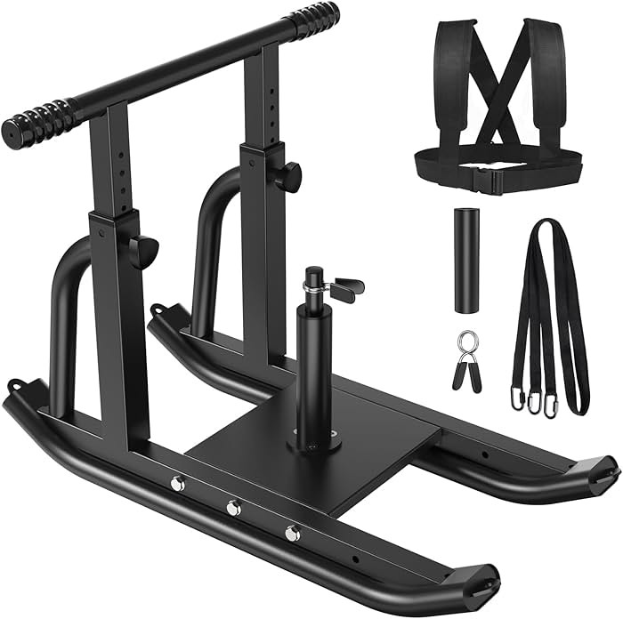 Weight Sled for Training, Push Pull Gym Equipment with Adjustable Height Handle, Workout Fitness ... | Amazon (US)