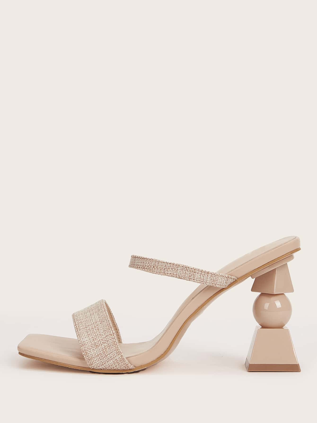 Sculptural Heeled Mule Sandals | SHEIN