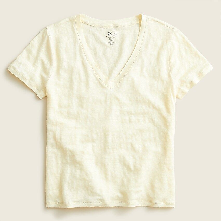 Relaxed linen V-neck T-shirt | J.Crew US