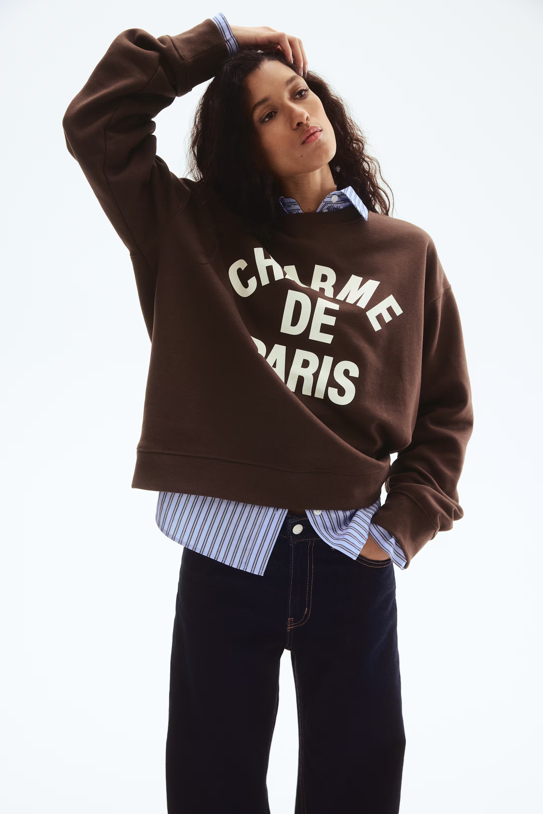 Text-motif sweatshirt | H&M (UK, MY, IN, SG, PH, TW, HK)