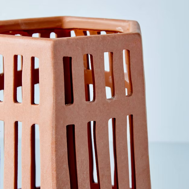 11" Cut Out Stoneware Lantern - Hearth & Hand™ with Magnolia | Target