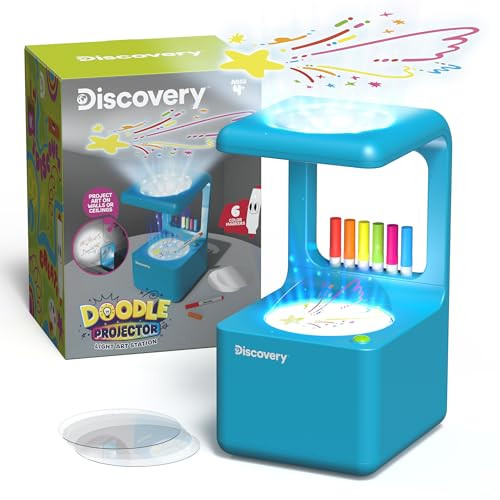 Discovery™ Doodle Projector Light Art Station – Includes 6 Dry-Erase Markers, 10 Reusable Drawing Discs, Project Drawings on Walls & Ceilings| Arts & Crafts Kit for Kids| Tracing Pad Coloring Toy Gift | Amazon (US)
