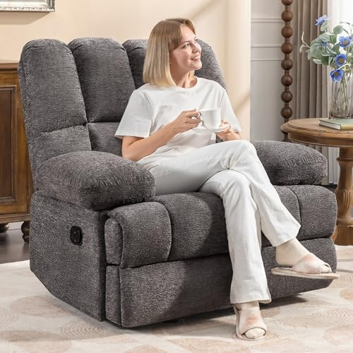 WILLOVE Oversized Rocker Recliner Chair Rocking Recliners Overstuffed Soft Big Man Manual Recline... | Amazon (US)