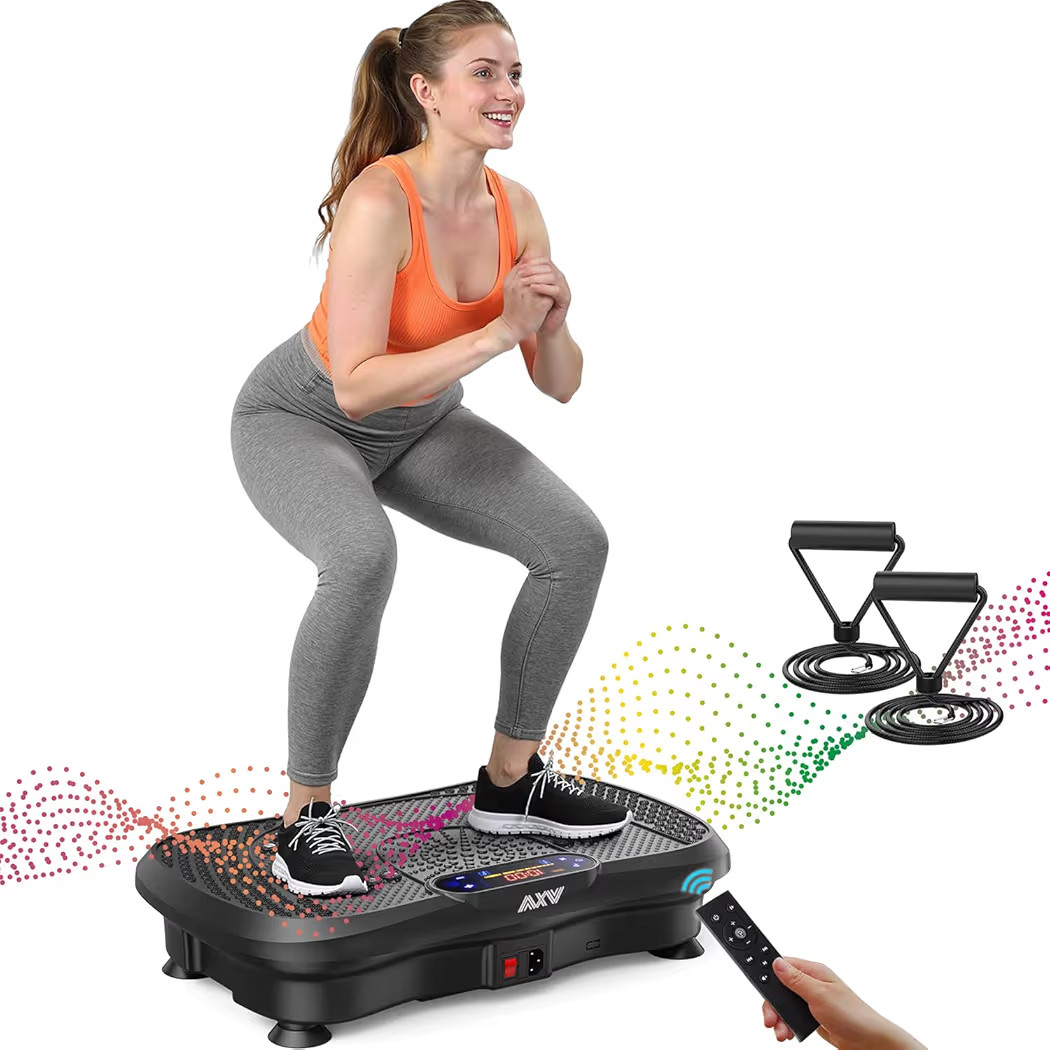 AXV Vibration Plate Fitness Platform Exercise Machine Vibrating Shaking Full Body Shaker Workout Vibrate Stand Shake Board Sport Gym for Weight Loss Fat Burner for Women Men | Amazon (US)