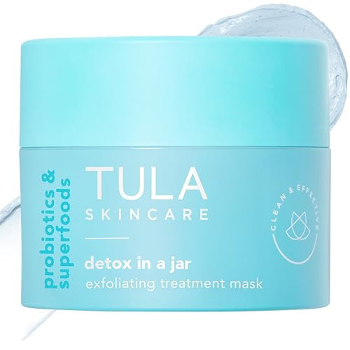 TULA Skin Care Detox in a Jar - Exfoliating Treatment Mask with Hydrating Vitamin E, Soybean Oil and Bentonite Clay, 1.7 oz. | Amazon (US)