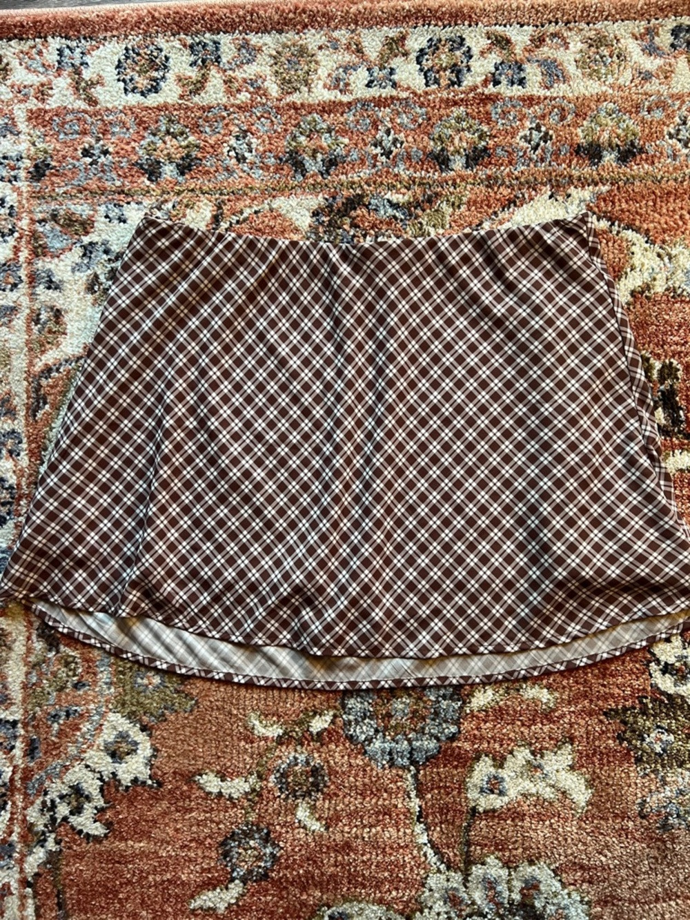 Abercrombie & Fitch Brown Plaid Mini Skort | Poshmark