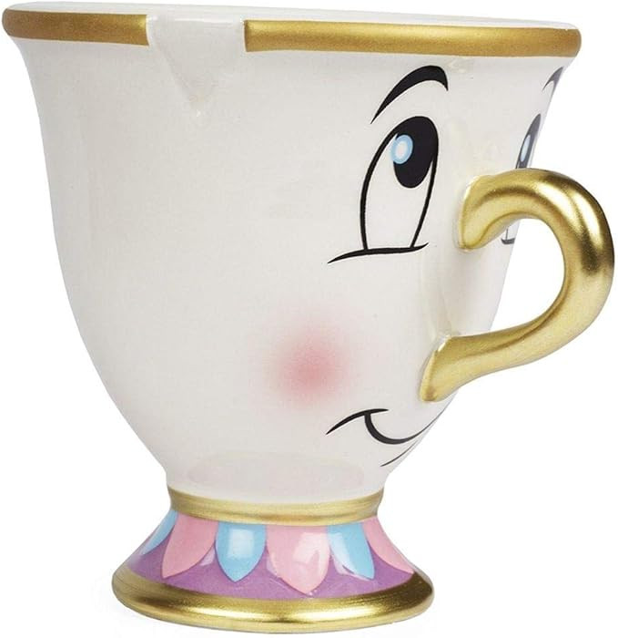 FAB Starpoint Disney Beauty and the Beast Chip Mug with Gold Foil Printing, Multicolor, 8 Ounces | Amazon (US)
