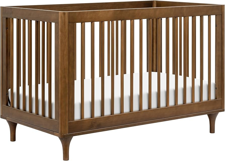 babyletto Lolly 3-in-1 Convertible Crib with Toddler Bed Conversion Kit in Natural Walnut, Greeng... | Amazon (US)