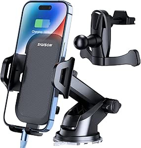 SUUSON Car Phone Holder Mount [Upgraded]-[Bumpy Roads Friendly] Phone Mount for Car Dashboard Win... | Amazon (US)
