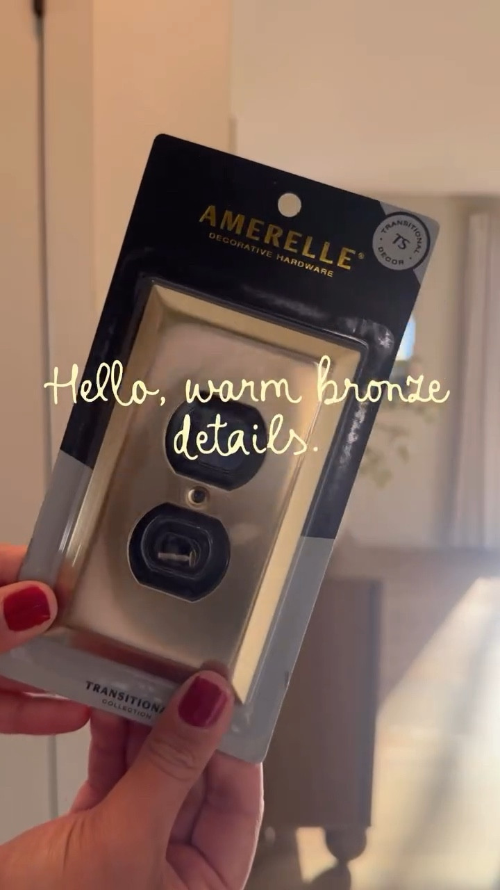 Small details make the biggest difference. Swapping basic white switch plates for Amerelle’s Century brushed bronze wall plate- instantly adds character, warmth, and a more custom feel to any room. It’s one of those simple upgrades that makes your entire space look more intentional.

Save this for your next home project—you’ll never look at standard switch plates the same way again. Head over to my LTK, or comment SHOP, for the link to this cover and a few of my other favorites! ✨

#amerellefinished #wallplate #DIYHome #HomeUpgrades #DesignerTips