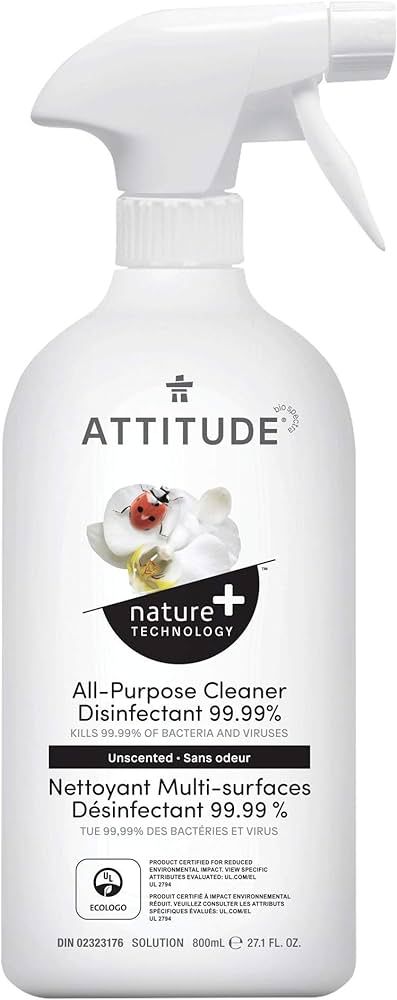 ATTITUDE All-Purpose Cleaner Disinfectant 99.99%, Effective On Germs, Vegan and Cruelty-free Hous... | Amazon (CA)