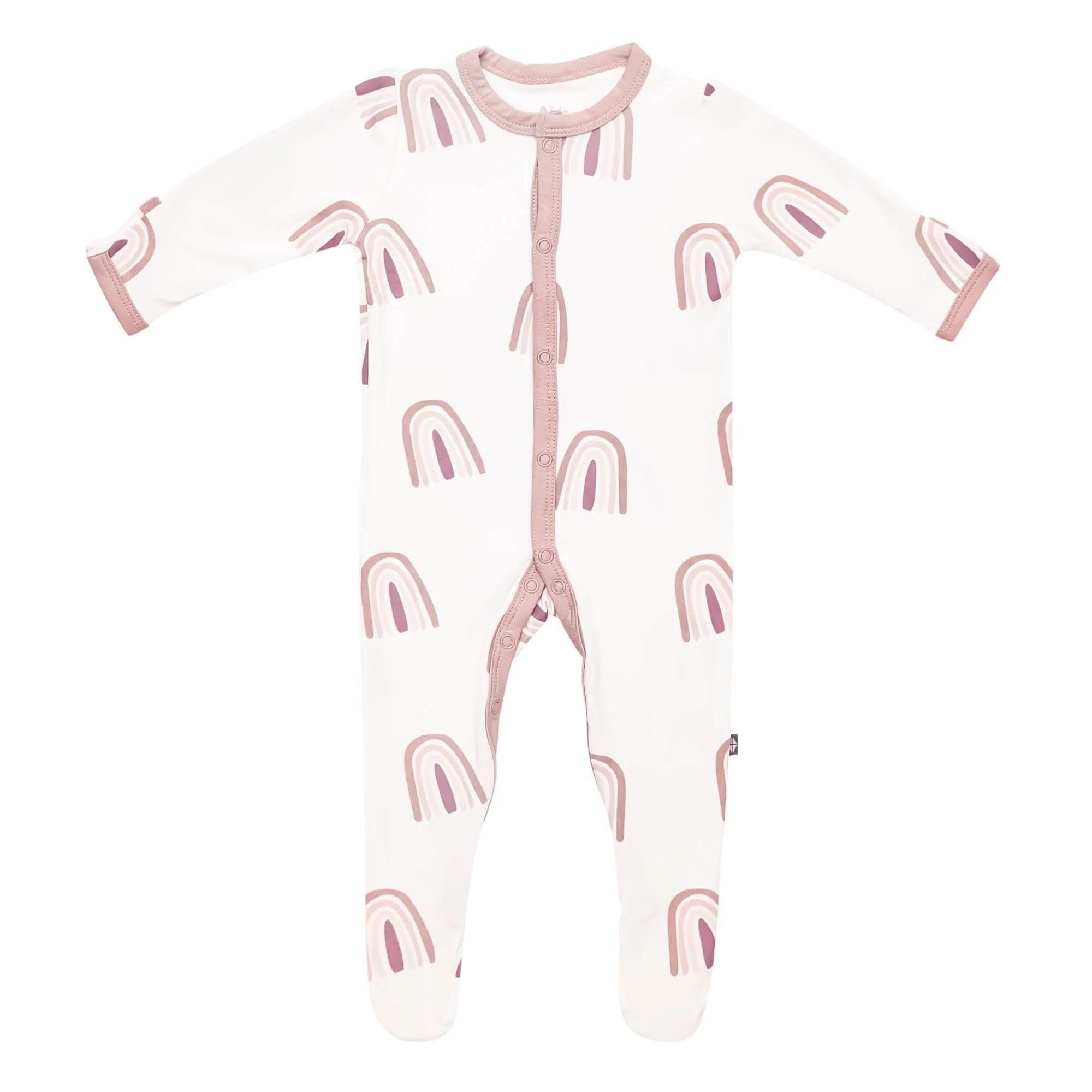 Printed Footie in Sunset Rainbow | Kyte BABY