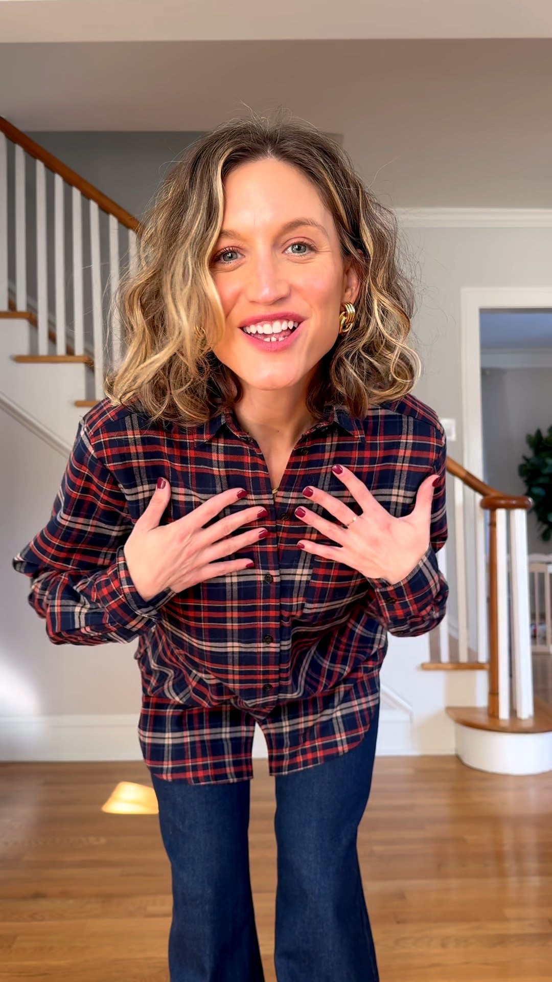 Styling a plaid shirt  

First Look: Sèzane plaid shirt, 0, TTS. Old J.Crew turtleneck, similar linked. Everlane denim, low stock, similar linked. Bared Footwear boots, I went up a half size, more affordable option linked. Mango barn jacket, S, TTS for an oversized fit. 

Look Two: Quince sweater, XS, TTS. Sèzane plaid shirt, 0, TTS. Levi’s denim, 25, I would take your larger size or size up. Frēda Salvador loafers, TTS, STITCHANDSALT10 for 10% off  

#LTKmomlife #LTKOver40 #LTKSeasonal