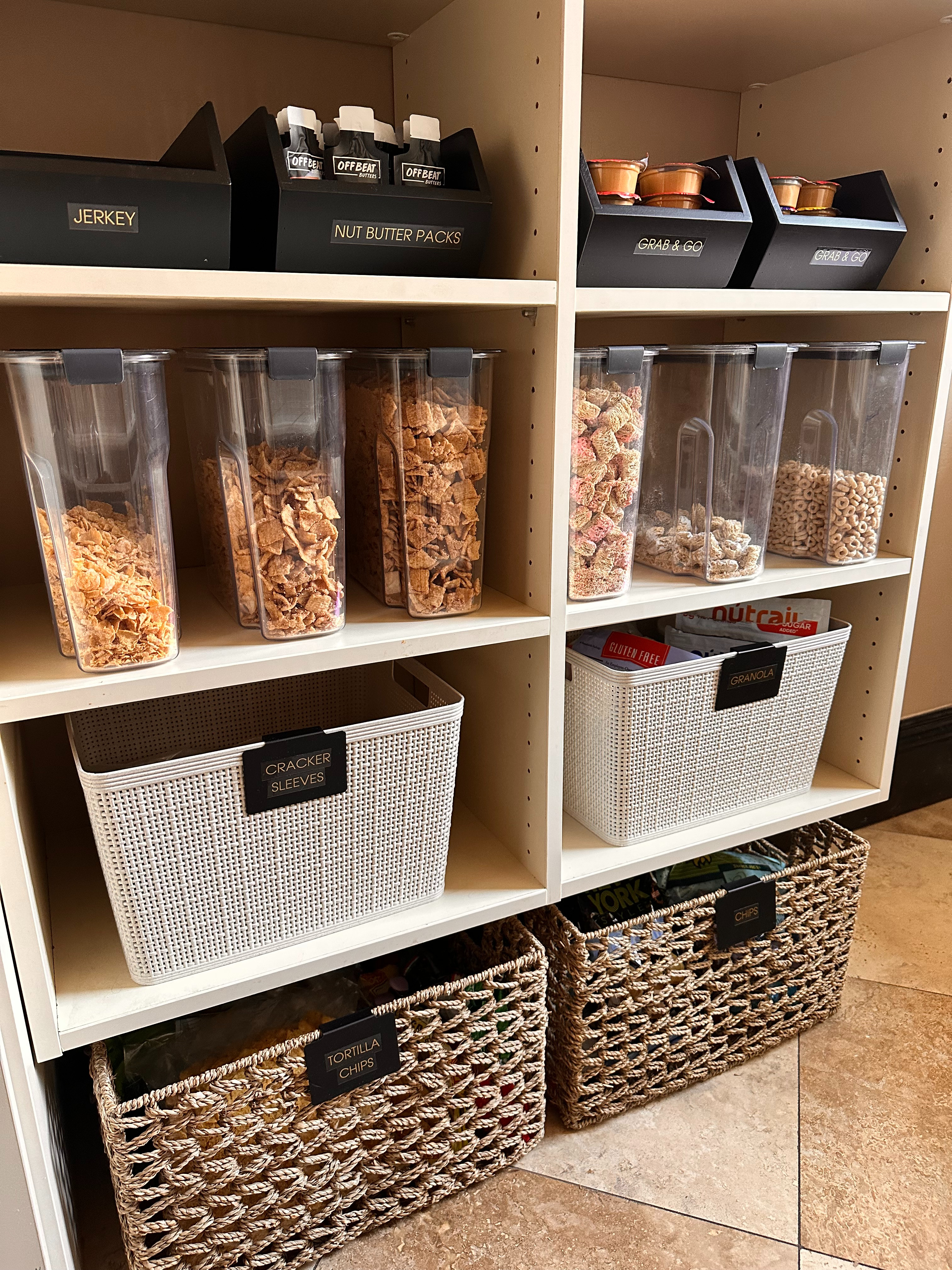 Here are some budget-friendly ideas for creating a kid-friendly yet classy pantry.
We used cream baskets to bring warmth to the space, while black accents help anchor the design and create a consistent, beautiful flow throughout.
#OrganizeSimply #organizeWithTracy #Pantryorganization #kidfriendlypantry

 

 #LTKHome #LTKFamily