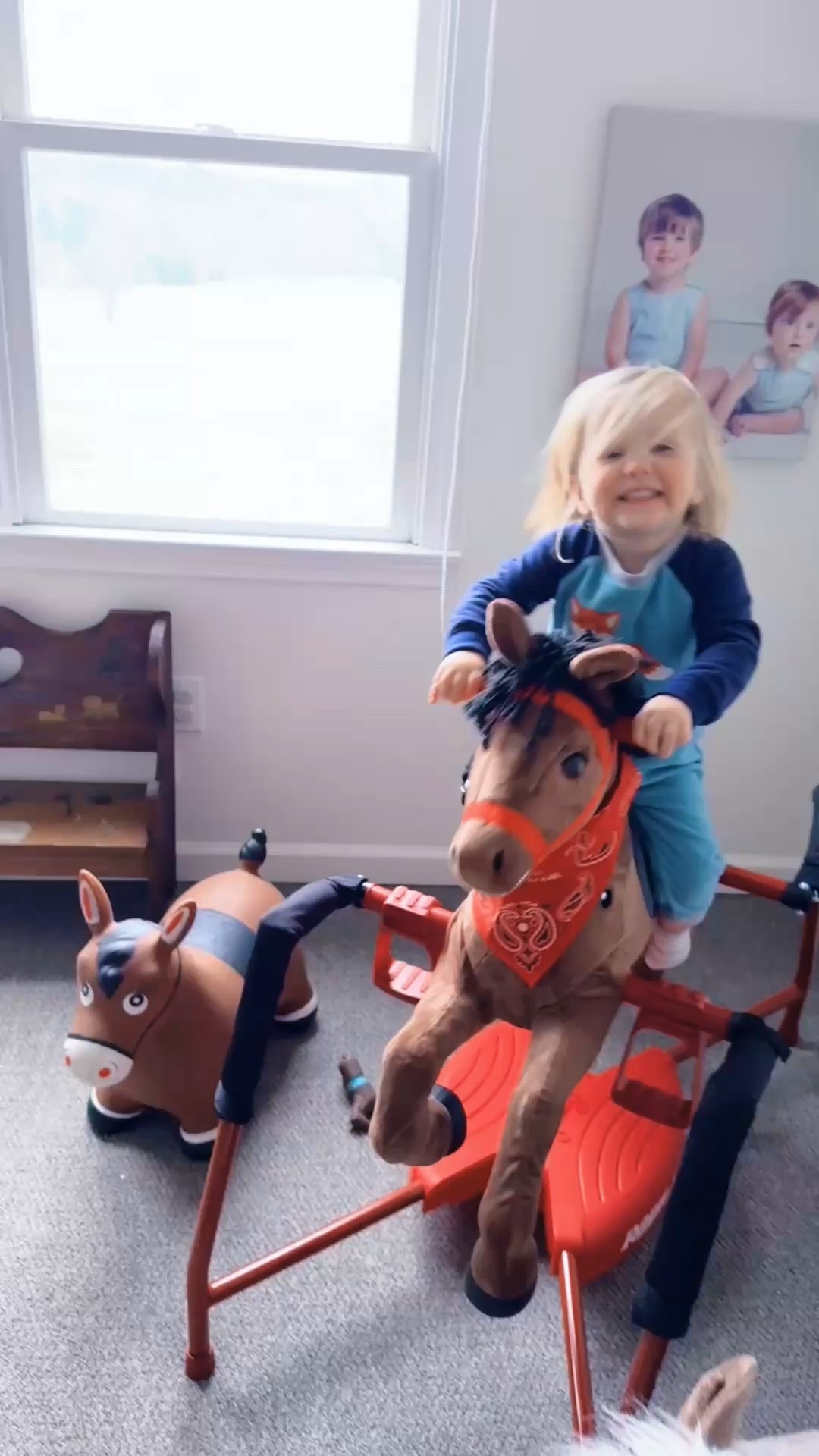 Ohhhh these are the days 🫶🏽 - rocking “clinkity clonk” horses 🐴 and baby giggles 🤭 forever and ever 🥹

#LTKKids #LTKBaby