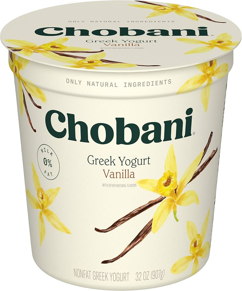 Chobani® Vanilla Blended Non-Fat Greek Yogurt 32oz | Amazon (US)