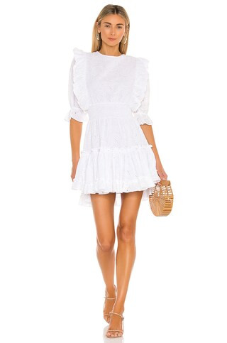 MISA Los Angeles Doutzen Dress in White from Revolve.com | Revolve Clothing (Global)