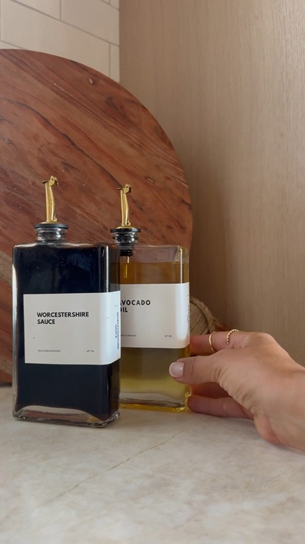I linked these glass oil bottles because they instantly make everyday kitchen staples look more organized and intentional.

I love using them for olive oil, avocado oil, and cooking essentials. The clean labels and simple design keep my countertops feeling tidy while adding a polished, designer-inspired touch. Shop all my favorite kitchen organization finds below.
@lowes 
@Walmart
@cottageandkey

#LTKHome #LTKU #LTKSaleAlert