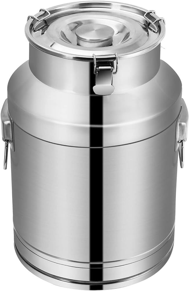 28 Liter 7.8 Gallon Stainless Steel Milk Can Milk Bucket Wine Pail Bucket Large Capacity Milk Can... | Amazon (US)