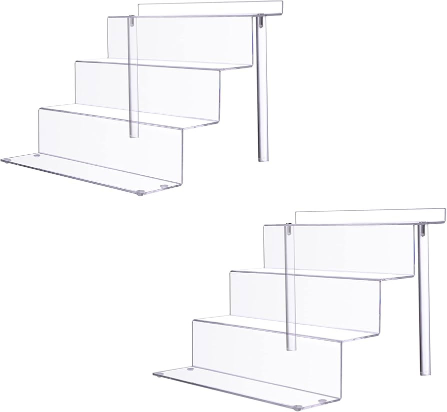 Amazon.com: weddingwish Acrylic Display Riser Stand 4 Steps Clear Display Stand Shelf for Collect... | Amazon (US)