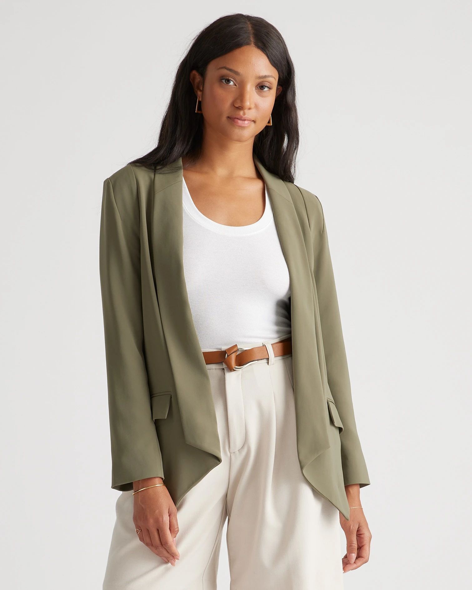 Women's Stretch Crepe Open Blazer | Quince