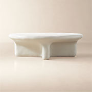 Bodene Round Ivory Resin Coffee Table + Reviews | CB2 | CB2