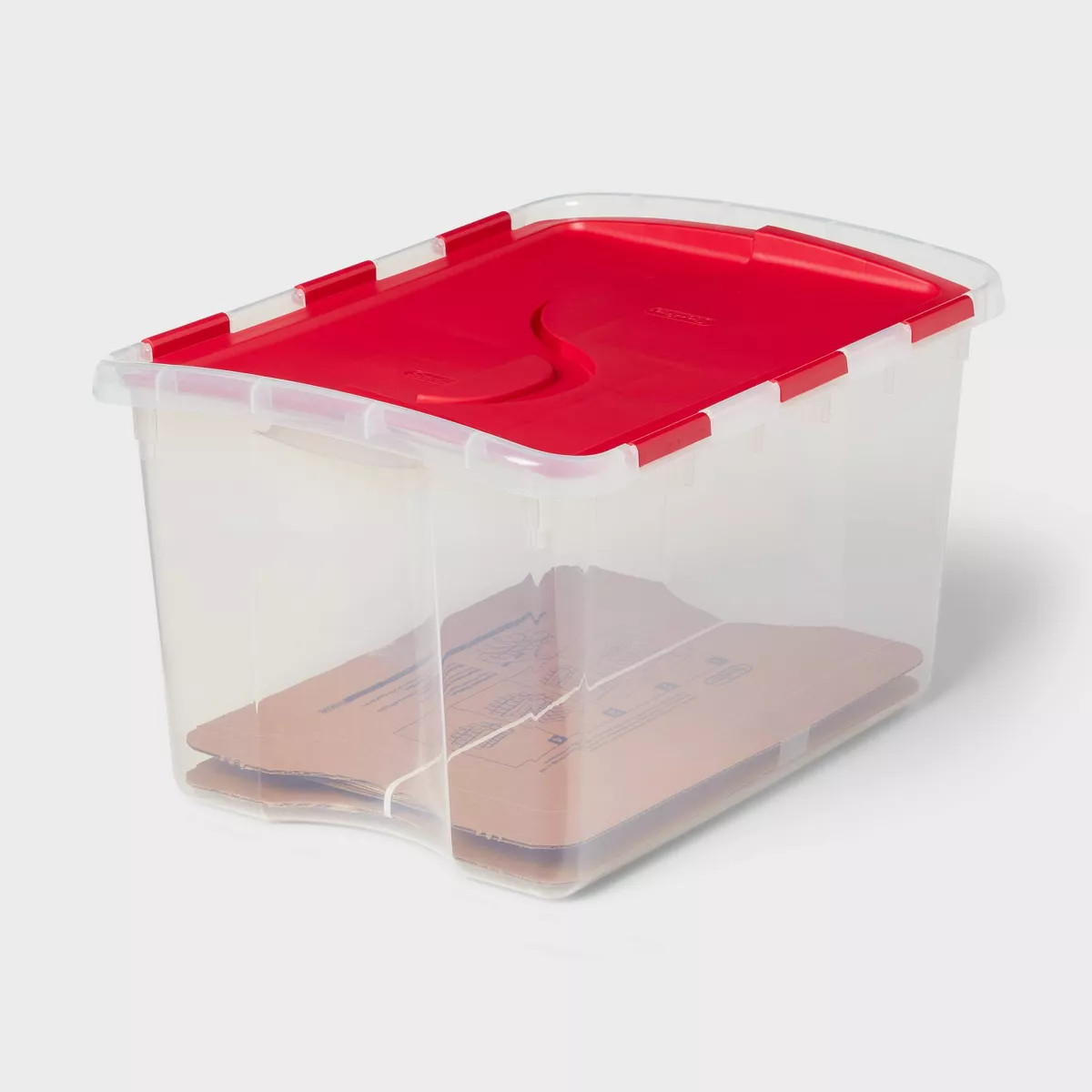48qt Flip Lid Ornament Box - Brightroom™: Clear Plastic Utility Storage Tote, Portable & Lidded... | Target