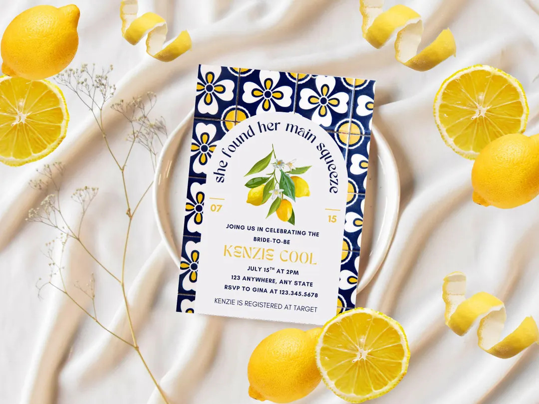 She Found Her Main Squeeze - Bridal Shower Invite - Editable - Etsy | Etsy (US)