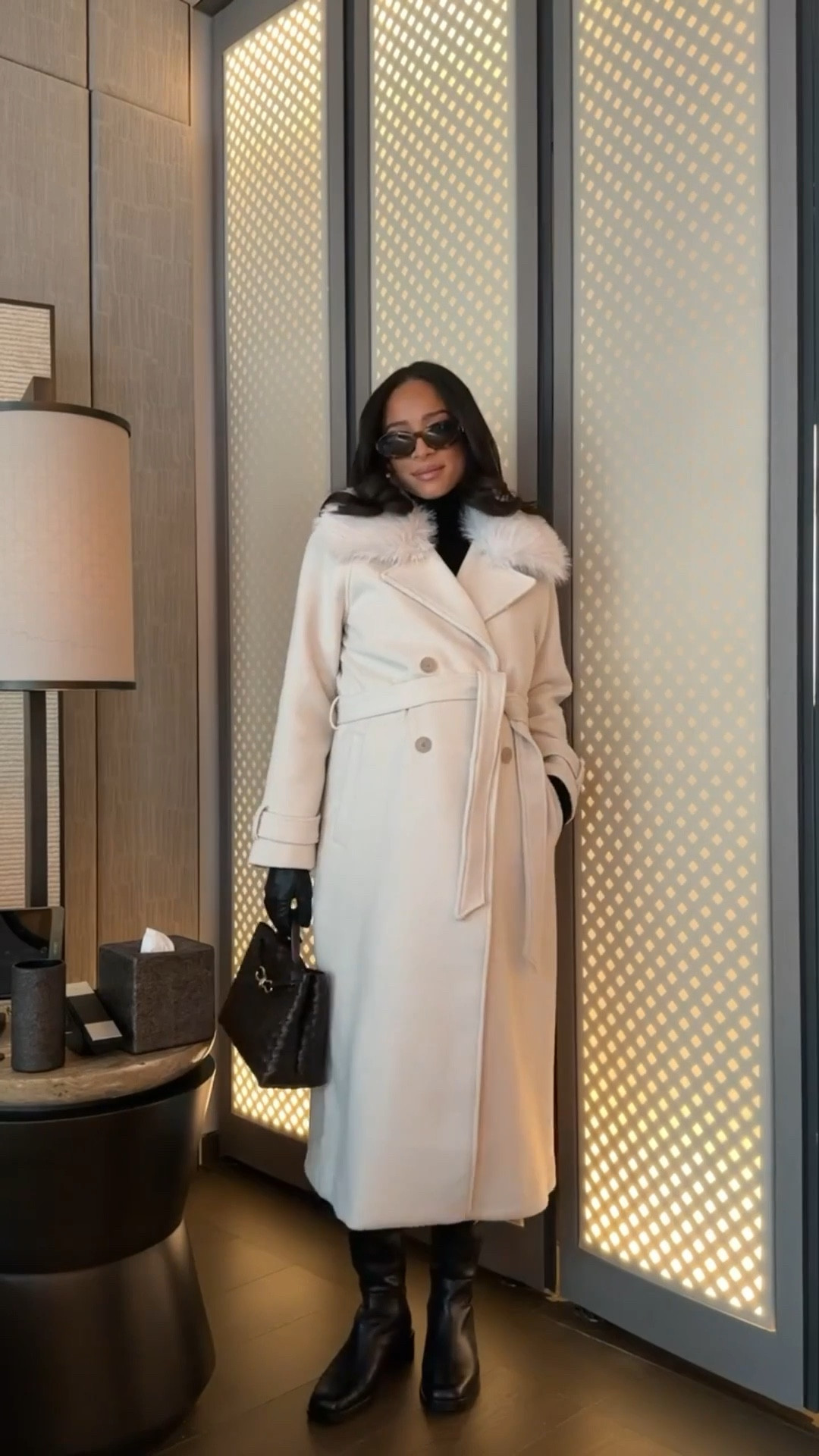 Outfit for a cold day in NYC 🤍 Wearing size S black turtleneck, size S black maternity leggings and size M cream trench coat 

NYC outfit 
Winter outfit 
Winter fashion 
Casual outfit 
Riding boots 

#LTKTravel #LTKFindsUnder100 #LTKSeasonal