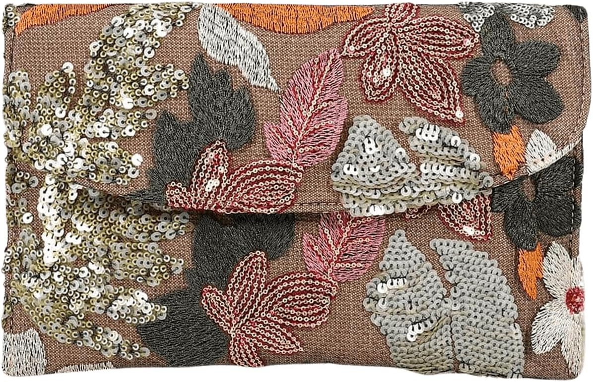 Verdusa Women's Floral Beaded Clutch Purses Sequin Evening HandBags | Amazon (US)