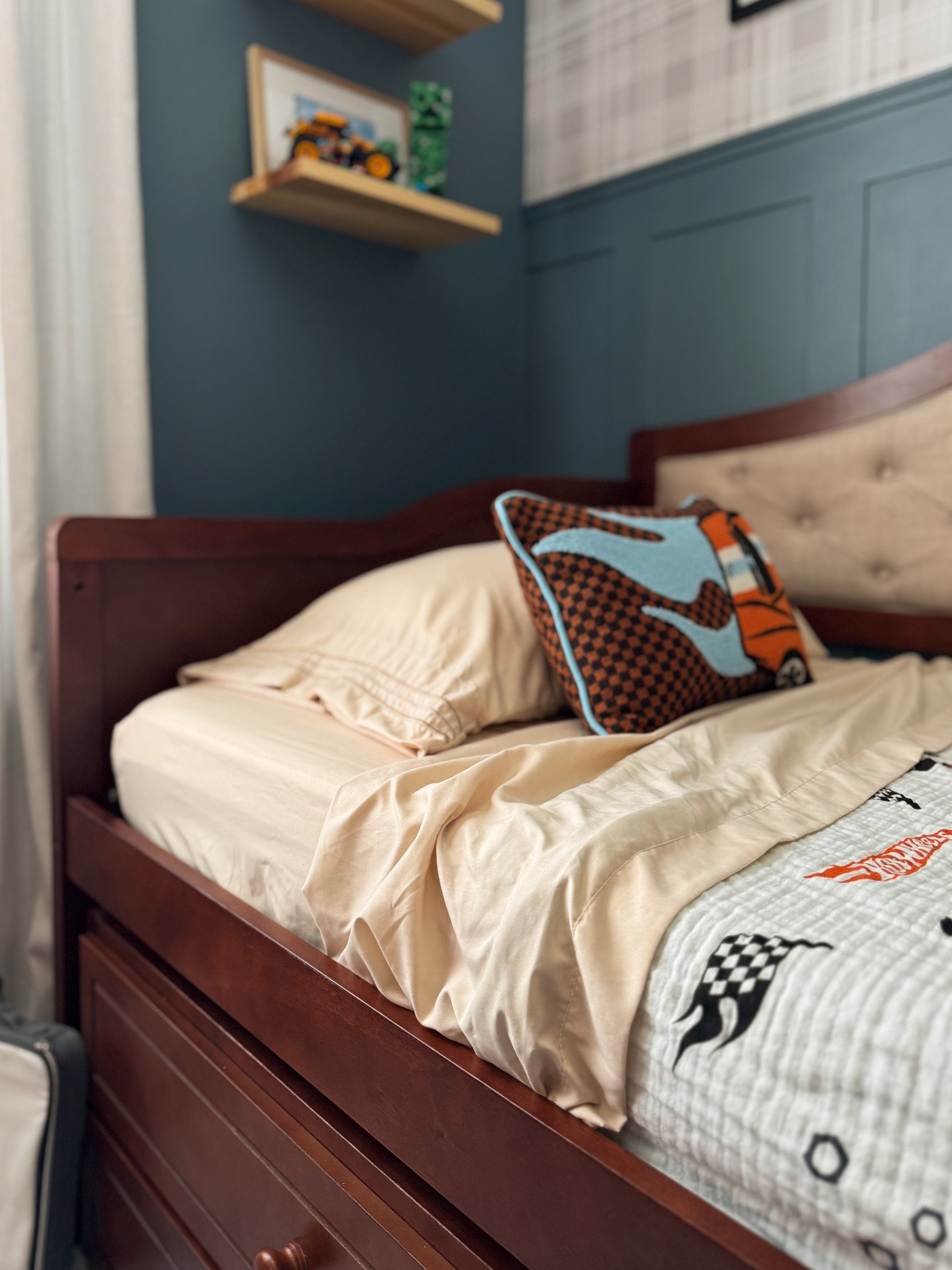 creating this space for my little dude has honestly brought me so much joy. He tells me, mama, I love my new bed. 🥹 and it makes all of the hard days and hard work completely worth it. His bed wouldn’t be this cozy and comfy without my favorite sheets from @mellanni_fine_linens 🤍✨🛏️ I paired the gorgeous beige that perfectly matches his headboard. We’ll eventually be using this set for the trundle bed for sleepovers! 


Use code: ICONICTIME9 valid for 20% off the Mellanni Iconic sheet set on Amazon.com, sold by Mellanni 

#Mellanni 

#LTKHome #LTKKids