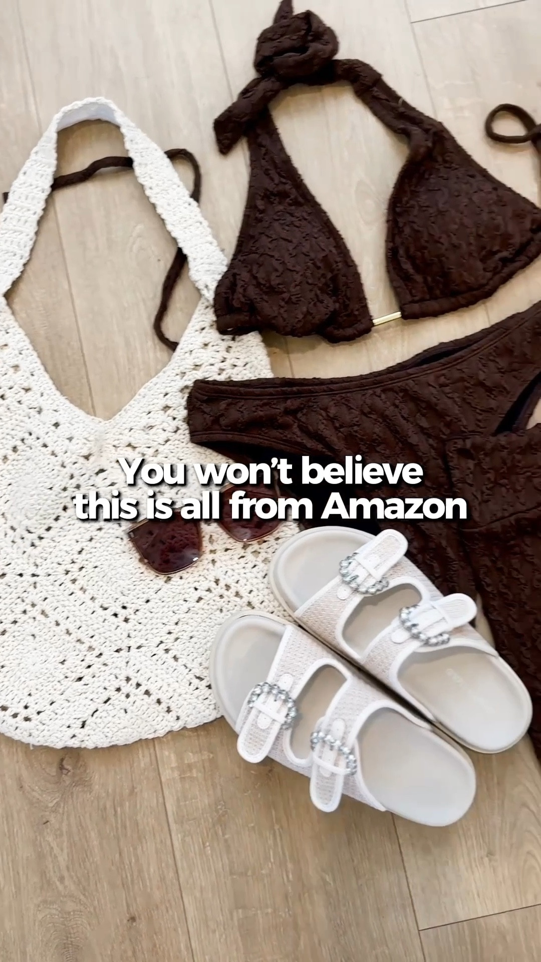 This set is doing ALL the work so I don’t have to 🤎🔥
Flattering, comfy, and pool-day ready.
You already know it’s from Amazon 👏🏻
Wearing a size Medium- my true size! 

#LTKSwim #LTKOver40 #LTKPetite