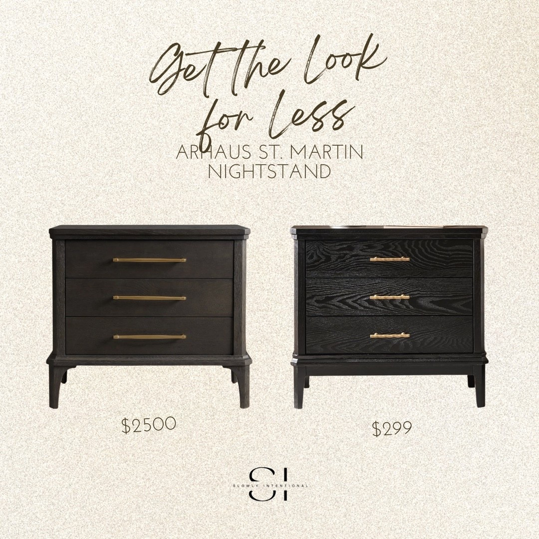 I am obsessed with this Arhaus St. Martin Nightstand look-alike that is a fraction of the price! You can get the same modern luxury vibe for your bedroom design while staying totally on budget. It is the perfect amazon decor find to elevate your space with that high-end black and gold aesthetic! amazon home, amazon finds, walmart finds, walmart home, affordable home, amber interiors, studio mcgee, home roundup

#LTKHome