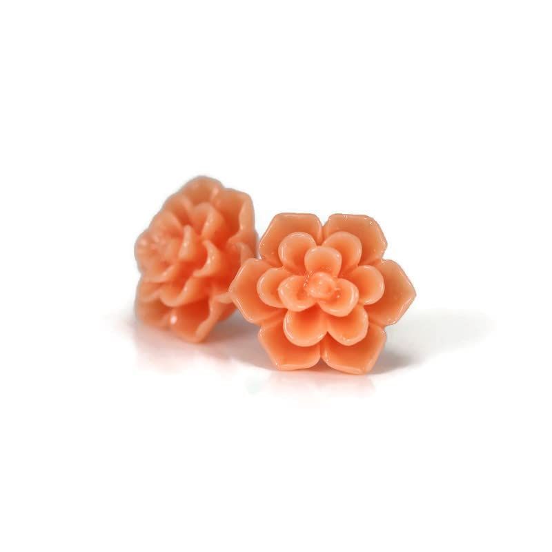 Pretty Smart Hypoallergenic Succulent Earrings for Sensitive Ears (Orange, 100% Metal Free Plasti... | Amazon (US)