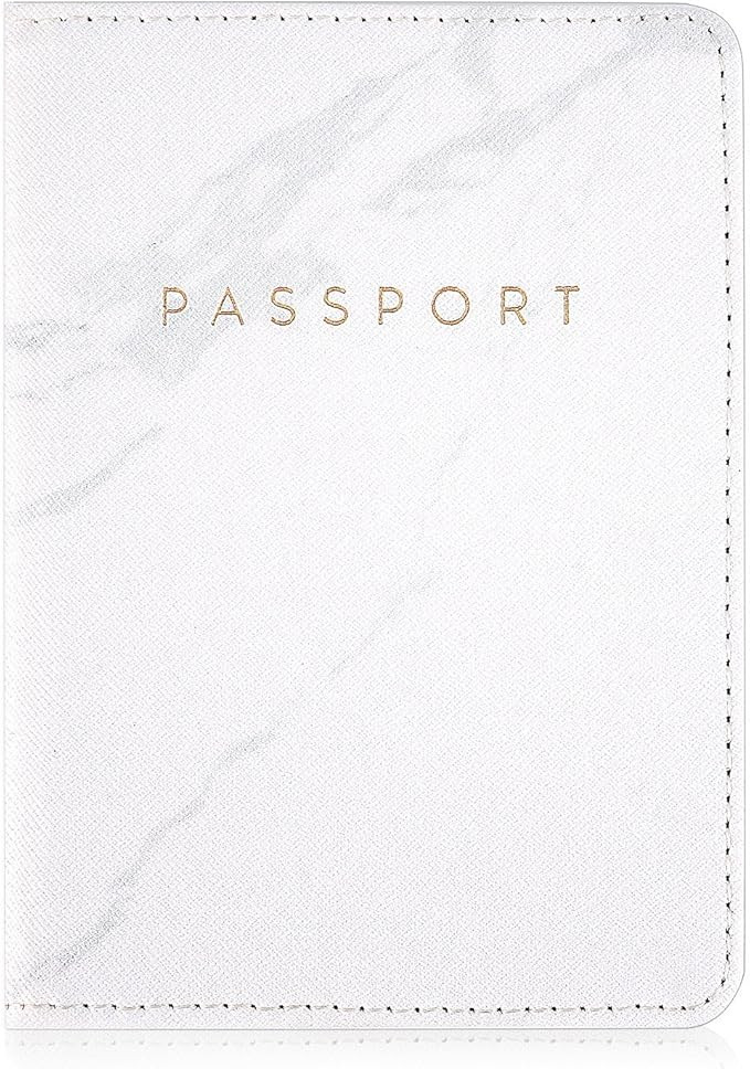Leminimo Leather Marble Passport Cover Passport Holder With RFID Blocking - Marble Print Passport... | Amazon (US)
