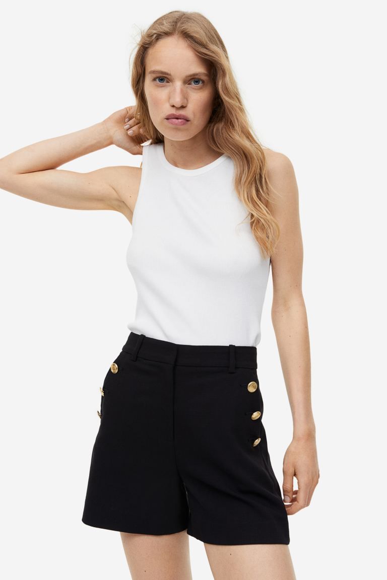 Button-detail Shorts | H&M (US + CA)