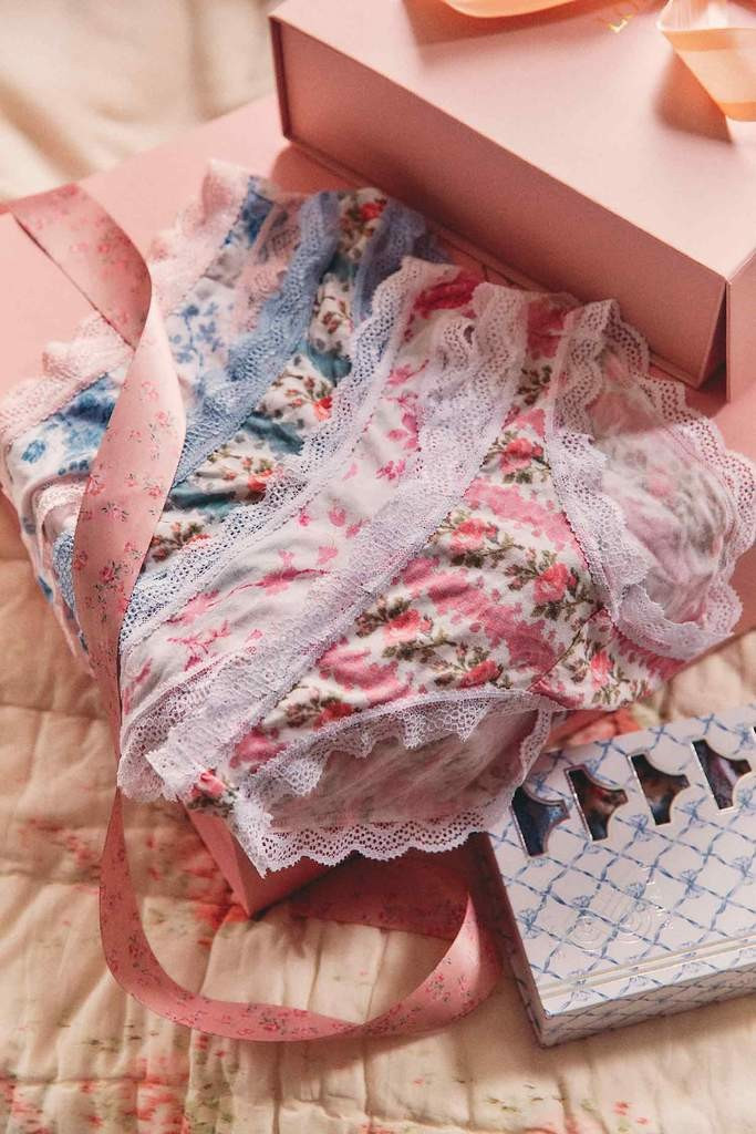 LSF x Stripe & Stare Blooming Heirloom Underwear Box | LOVESHACKFANCY