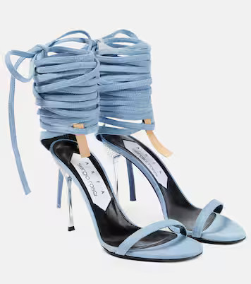 x Sergio Rossi Marquise denim sandals | Mytheresa (US/CA)