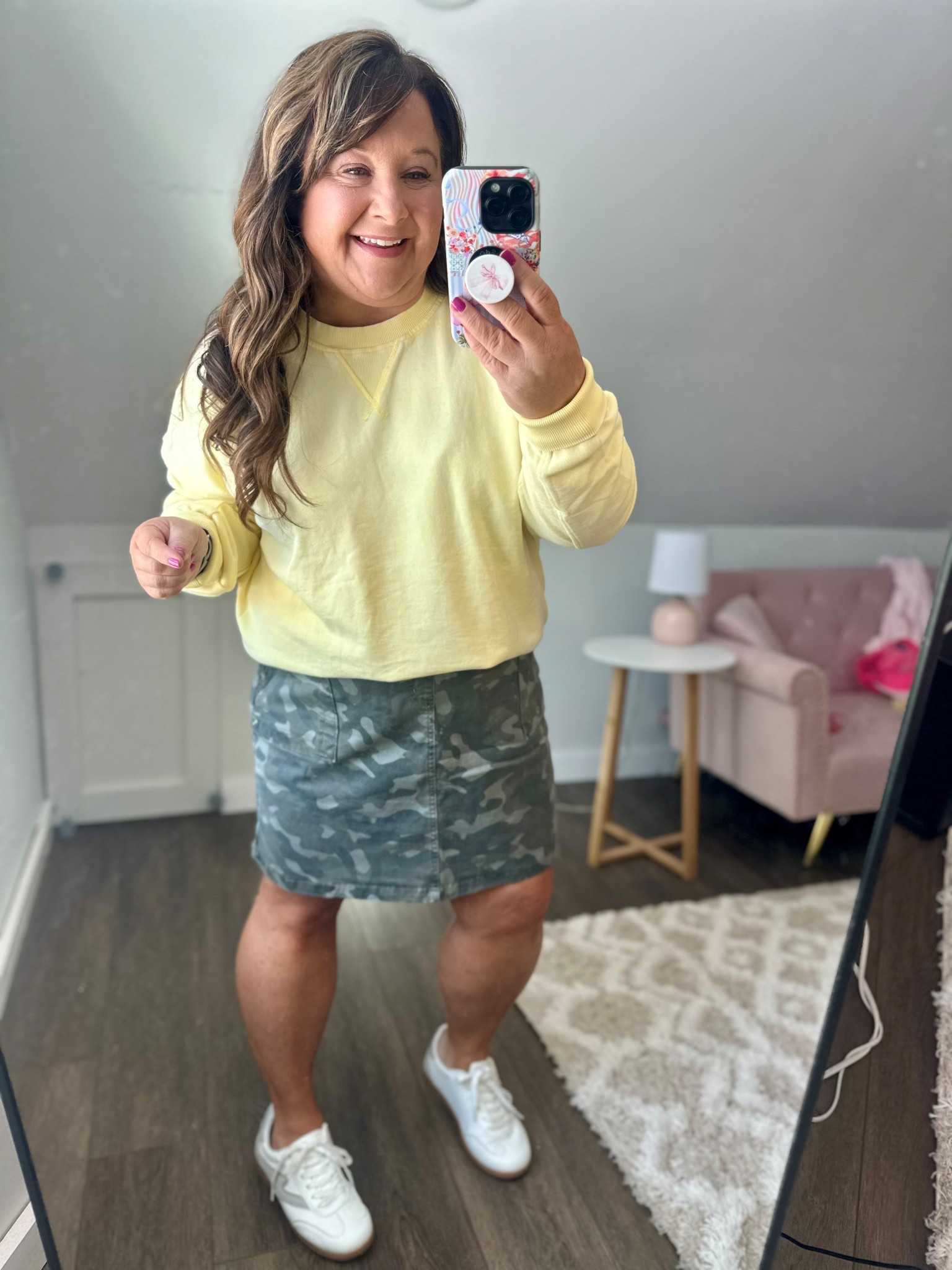 Restocked! This camo skort flew off the shelves, its back. Size down! 

#LTKootd #LTKOver40 #LTKmomlife