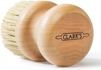 CLARK'S Cutting Board Oil Scrub Brush - Round Wood Applicator for Food Grade Mineral Oil and Wax ... | Amazon (US)