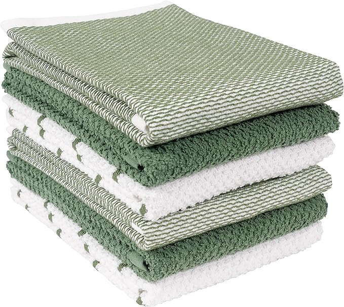 KAF Home Ayesha Curry Mixed Utility Kitchen Towel Set | Set of 6 Mixed Terry Kitchen Towels | Abs... | Amazon (US)