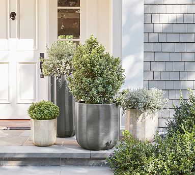 Modern Rustic Fluted Outdoor Planters | Pottery Barn (US)