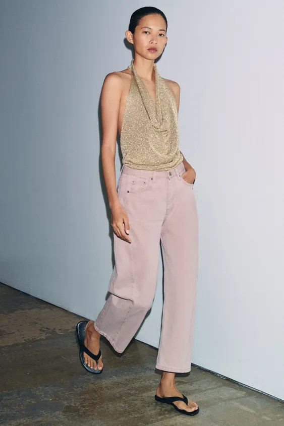 ZW COLLECTION MID-RISE RELAXED ANKLE JEANS | Zara UK