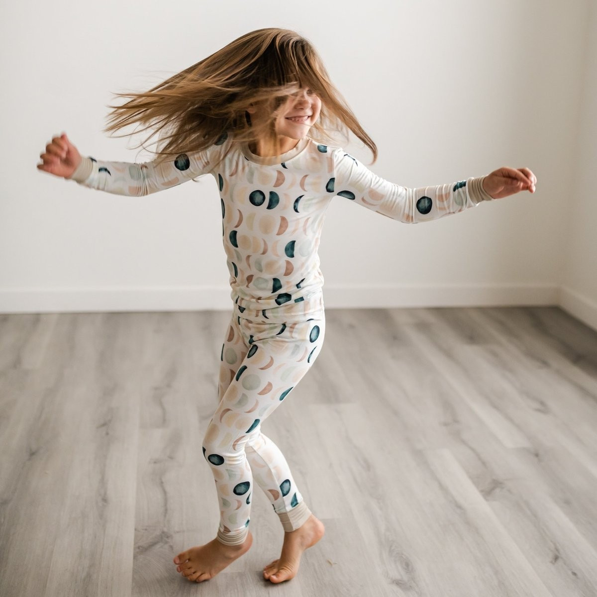 Luna Neutral Two-Piece Bamboo Viscose Pajama Set | Little Sleepies