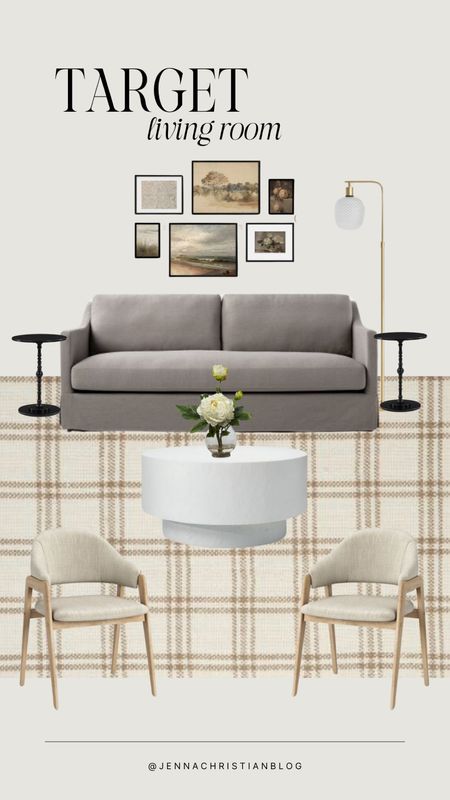 Love this space all available at target! 

Plaid rug, neutral decor, black accents, gallery wall 

#LTKSaleAlert #LTKHome #LTKStyleTip