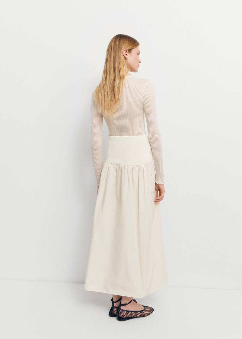 Elastic panel flared skirt -  Women | Mango USA | MANGO (US)