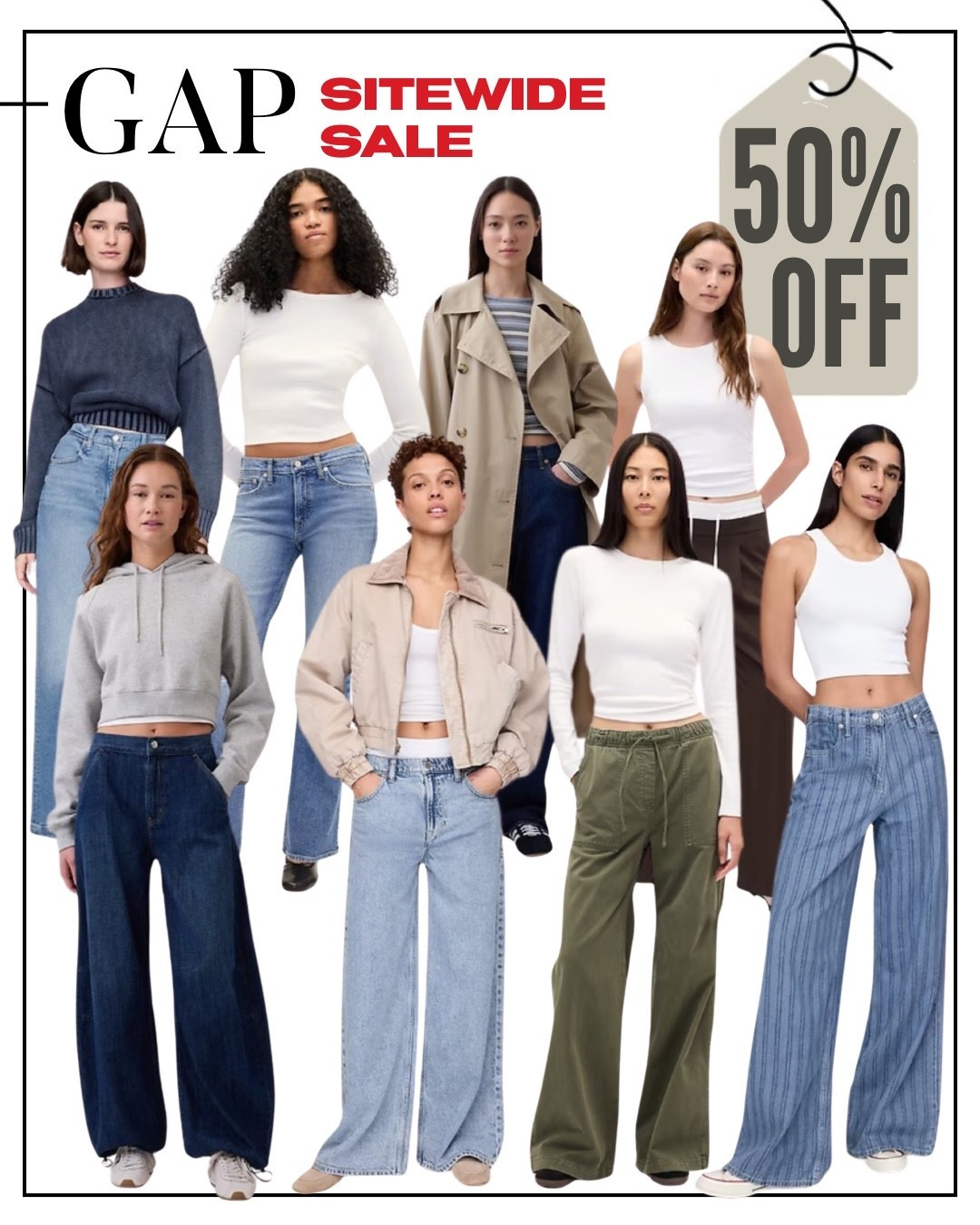 Gap 50% OFF your purchase, including sale! 