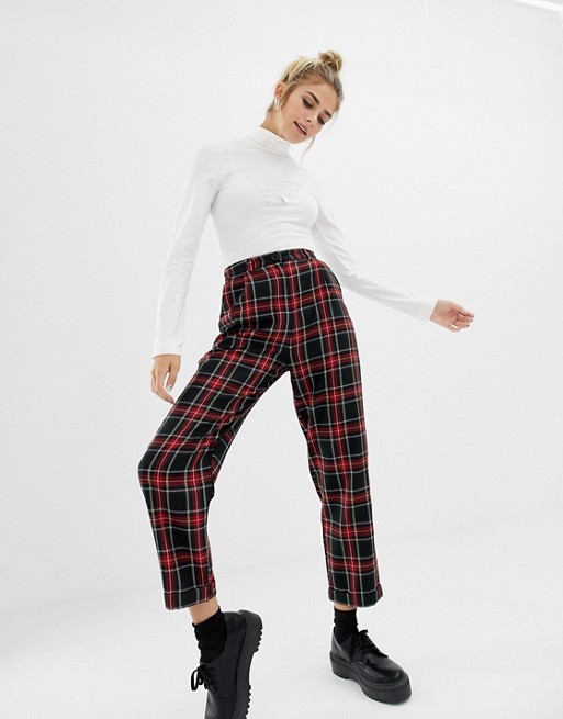 COLLUSION tartan check trousers | ASOS UK
