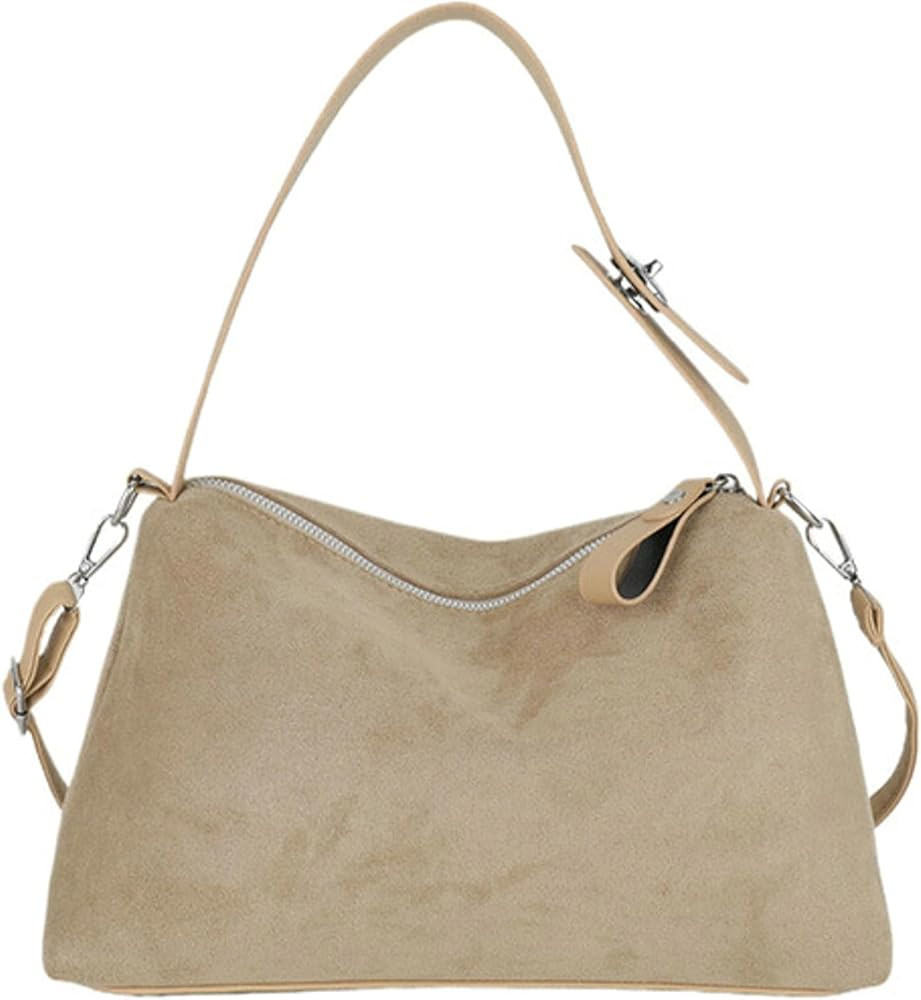 Women Suede Tote Bag Vintage Velvet Crossbody Bag 2024 Shoulder Bag Fall Winter Handbag Pillow Pu... | Amazon (US)